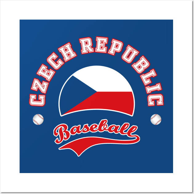 Czech Republic Baseball Team Wall Art by CulturedVisuals